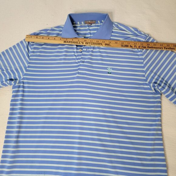 Peter Millar Polo Shirt Mens Medium Summer Comfort Multicolor Golf Staining - Picture 8 of 16
